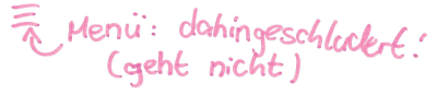 dahingeschludertes Men&uuml;